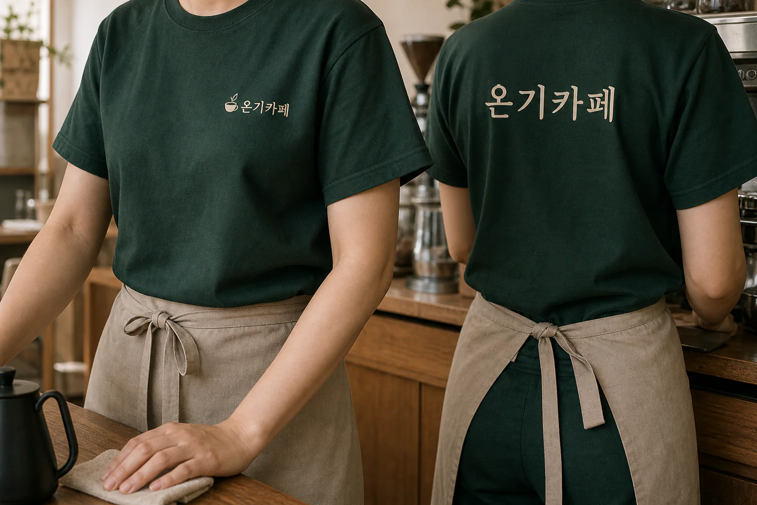 상호명 인쇄 단체복 예시 2